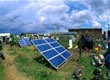 Picture of a PV array at a disaster site.
